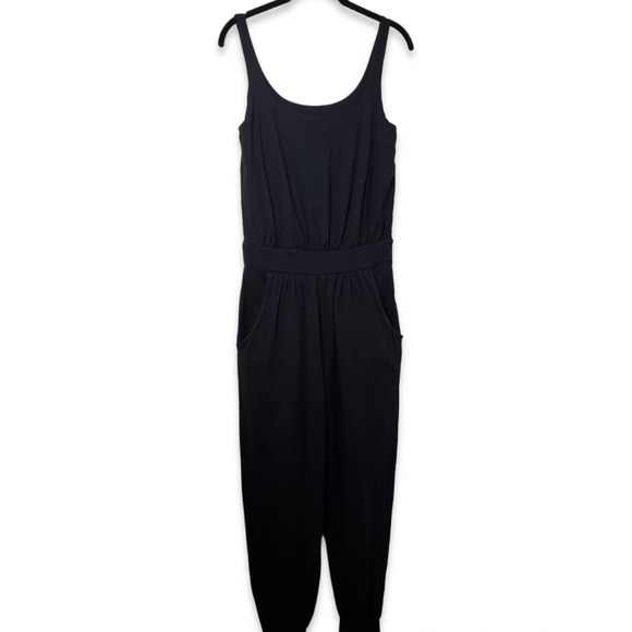 Susana Monaco Black Gathered Jumpsuit - Picture 2 of 10